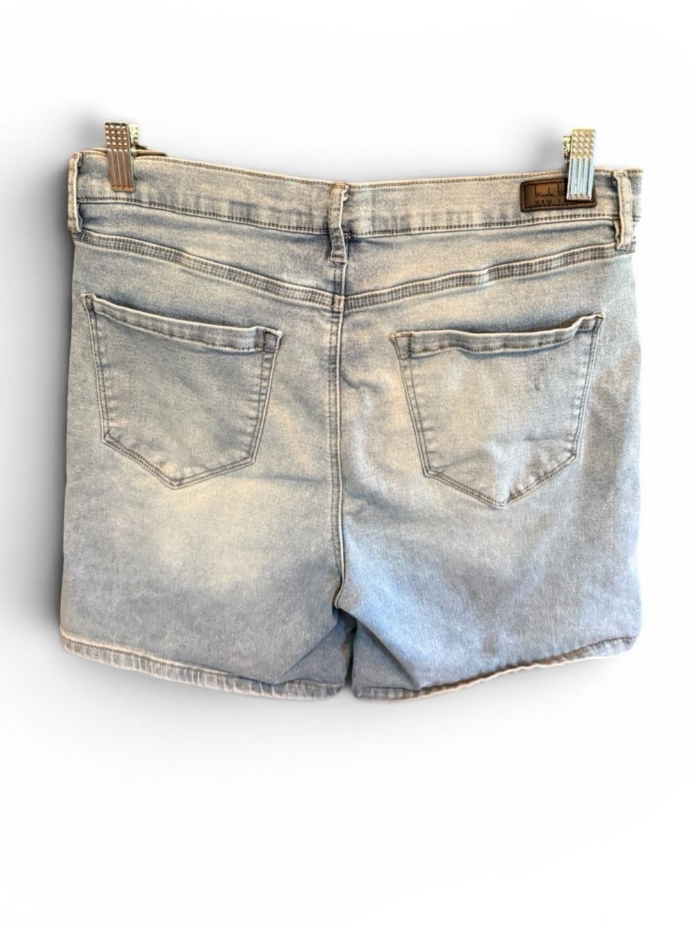 Nicole Miller Light Wash Denim Shorts - Picture 2 of 5
